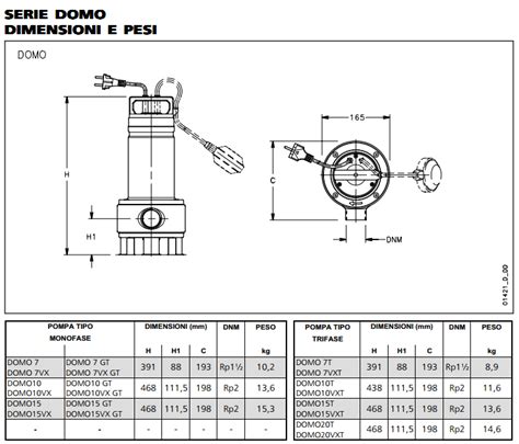 ELETTROPOMPA SOMMERGIBILE LOWARA DOMO 15VX B KW 1 1 HP 1 5