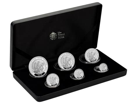 Britannia Six Coin Silver Proof Set Großbritannien Silber PP 2018