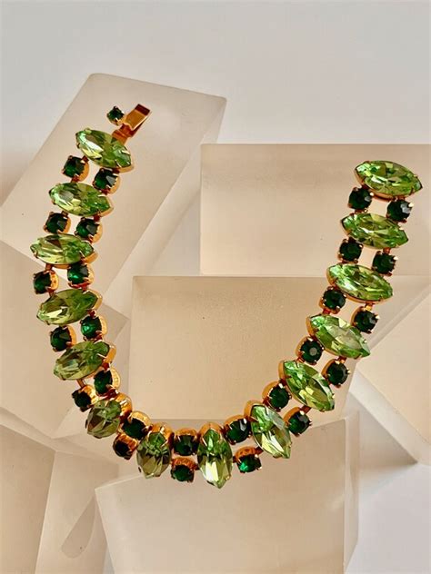 Kramer Green Rhinestone Bracelet Kramer Shades Of Gre… Gem