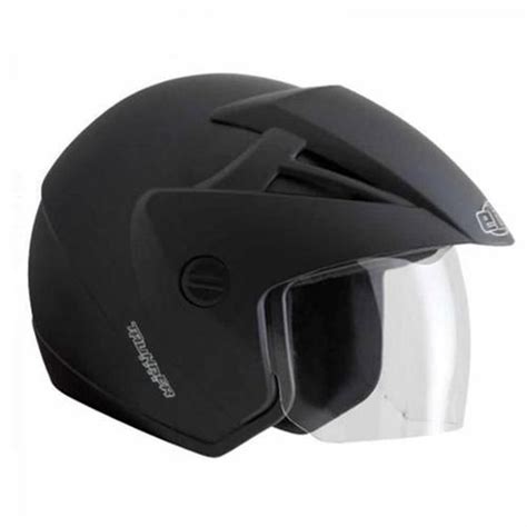 Capacete Ebf Thunder Open Solid Aberto Preto Fosco Ebf