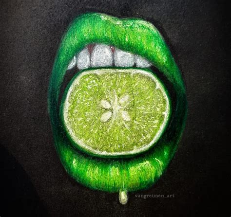 Lime lips : r/drawing