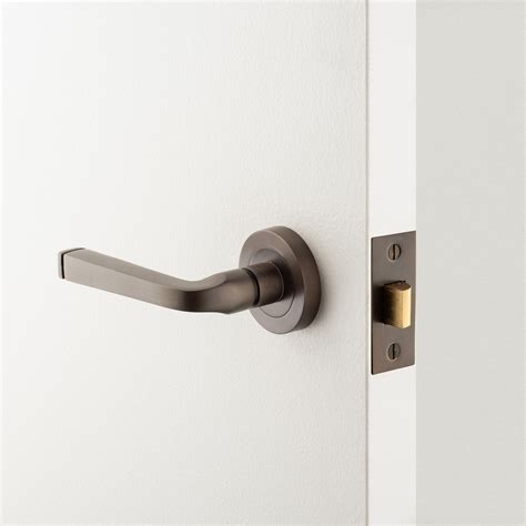 Iver Annecy Door Lever Handle On Round Rose ArchiPro AU