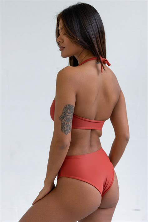 G Ra Od Bikini Na Ma Y Biust Opaska Flow Ceglany Terracotta Modne Lato Bodya Eu