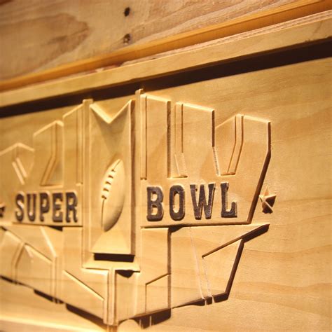 Super Bowl XLIV Wood Sign - neon sign - LED sign - shop - What's your sign?