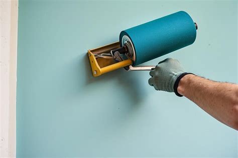 Premium Photo Painting A Wall With Roller