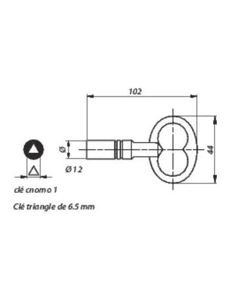 Cle Triangle Ascenseur Grappin Annat