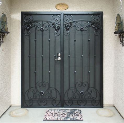 Wrought Iron Double Doors Las Vegas • Artistic Iron Works Wrought