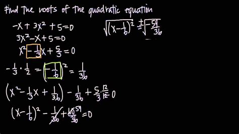 How Do You Solve For The Roots Of A Quadratic Equation By Completing