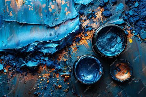 Premium Photo | Steel Blue Paint Wall Texture Background with Metallic ...