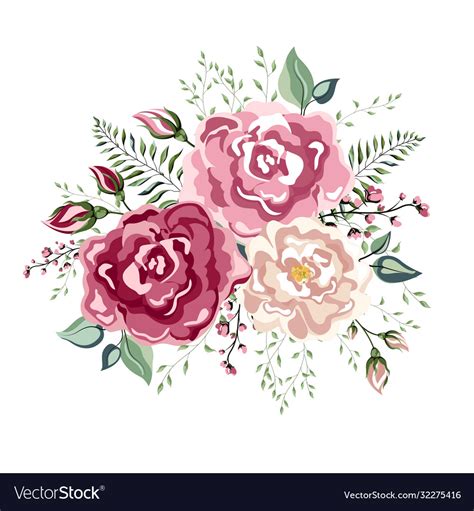 Flower bouquet collection Royalty Free Vector Image