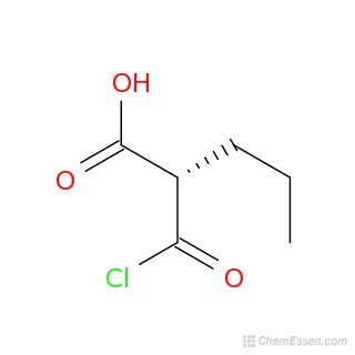 2-(chlorocarbonyl)pentanoic acid Structure - C6H9ClO3 - Over 100 ...