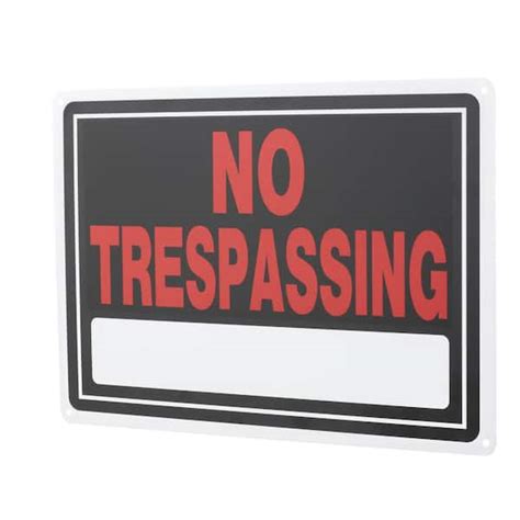 Everbilt 10 In X 14 In Aluminum No Trespassing Sign 31064 The Home