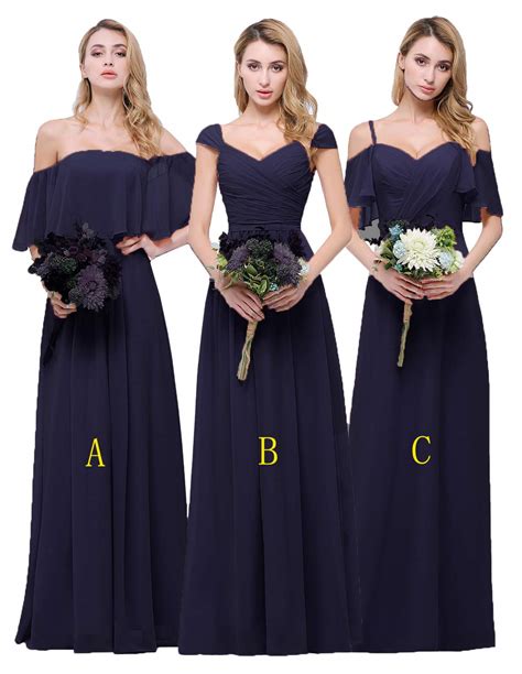 CLOTHKNOW Chiffon Bridesmaid Dresses Long For Women Girls To Wedding