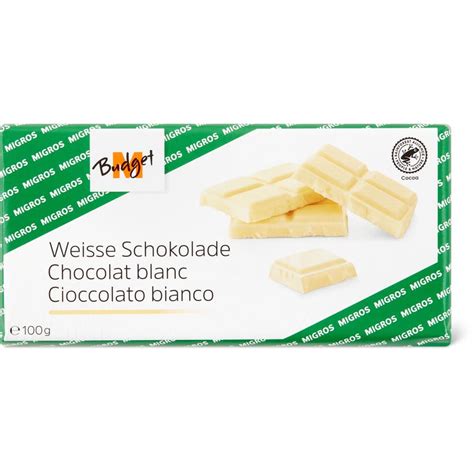 M Budget Tafelschokolade Weiss Migros