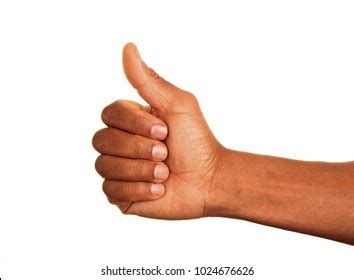 African American Hand Making Thumb Gesture Stock Photo 731964937