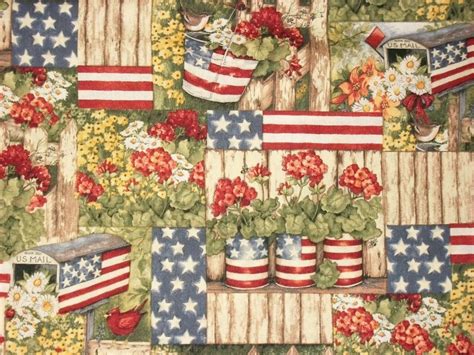 Susan Winget Patriotic Fabric By The Yard Fabric Quilting Etsy