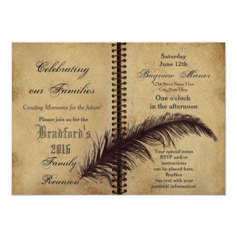 Family Gatherings -Invitations - Book - Vintage Invitation | Zazzle.com