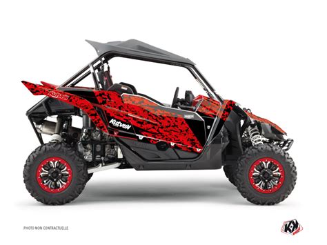 Yamaha Yxz R Utv Predator Graphic Kit Red Black Kutvek Kit Graphik