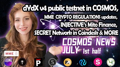 Cosmos News Dydx V In Cosmos Crypto Regulations Inj More Youtube