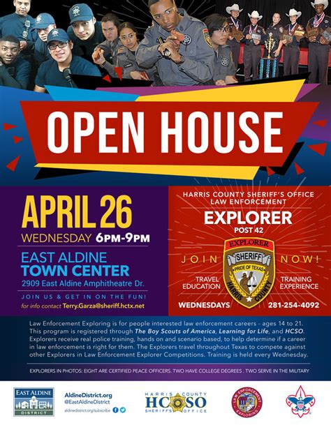 Explorer Post 42 Open House April 26 East Aldine Management District