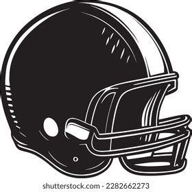 Football Helmet Logo Monochrome Sport Design Stock Vector (Royalty Free ...