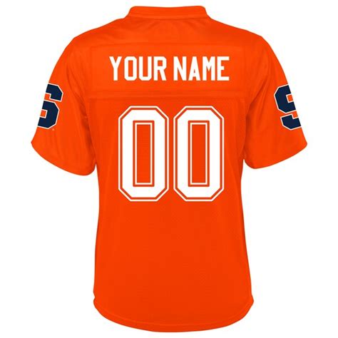 Women's Orange Syracuse Orange Personalized Football Name & Number ...