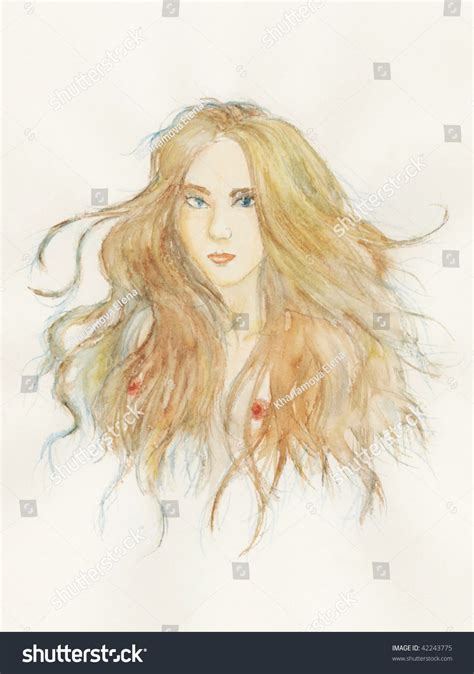 Naked Woman Dishevelled Hair Stock Illustration Shutterstock
