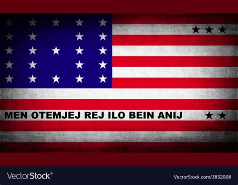 Flag Of Bikini Atoll With Old Texture Royalty Free Vector