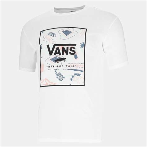 Vans Classic Print Box Unisex T Shirt White Vn0a5e7ybuu1