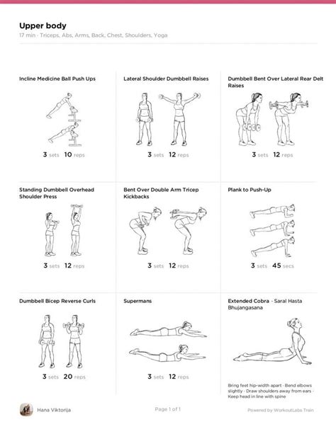 Upper Body Home Workout Hana Viktorija Upper Body Home Workout At Home Workouts Weekly