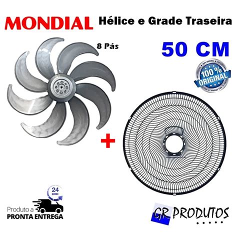 Kit Hélice 8 pás Grade Traseira 50 Cm Ventilador Mondial Original