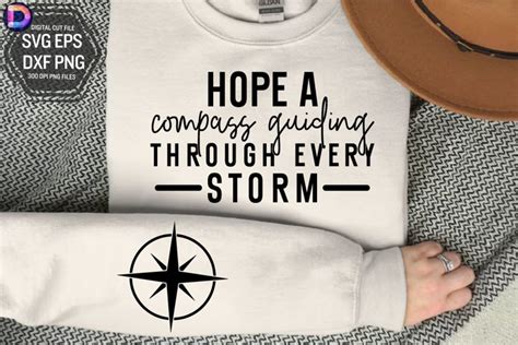 Hope A Compass Guiding Through Every Storm Sleeve SVG