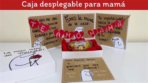 La cajita más bonita para REGALAR a MAMÁ Caja desplegable lateral