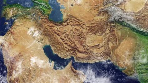 Satellite View Iran Map Borders Physical Stock Footage Video (100% Royalty-free) 1063521898 ...