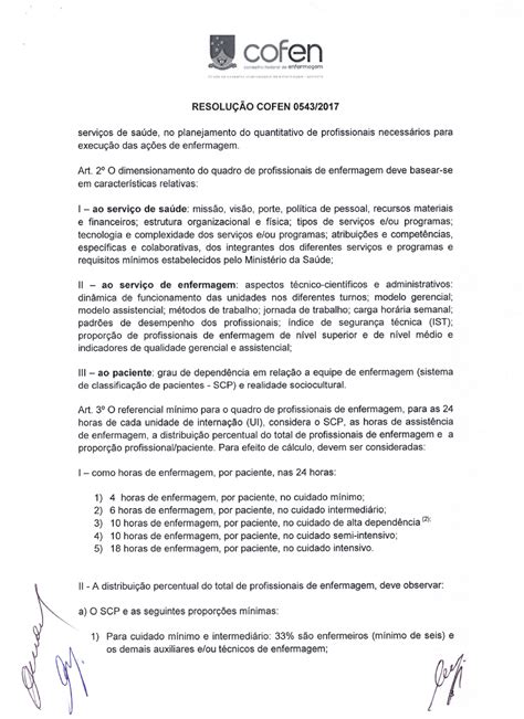 RESOLUÇÃO COFEN N 543 2017 completa Processo de Trabalho em Enfermagem