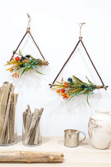 pin  deb thomas  art   diy nature decor twig crafts nature