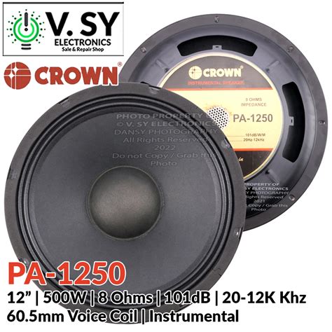 2022 Original Crown PA Series 400W 500W 8 Ohms 10 12 15 Inches