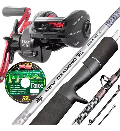 Kit Pesca Carretilha Montana vara Albatroz1 80m Linha Frete grátis