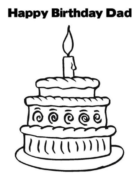 Happy Birthday Dad Coloring Pages 5 Educative Printable