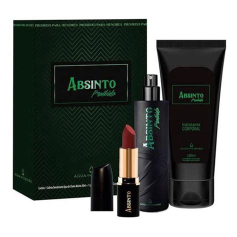 Kit Absinto Proibido Shot 30Ml Feminino Água De Cheiro Submarino