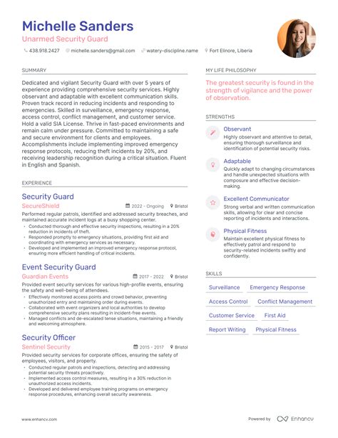 3 Unarmed Security Guard Resume Examples How To Guide For 2024