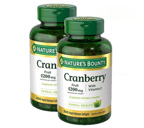 Nature S Bounty Cranberry Fruit Mg Pills Pack Ct Supports