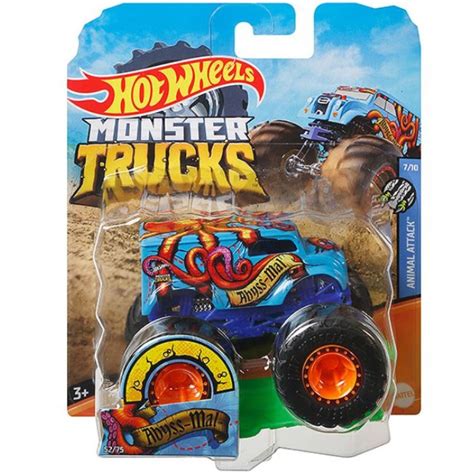 Hot Wheels Monster Trucks játék autó kilapítható gumiautóval