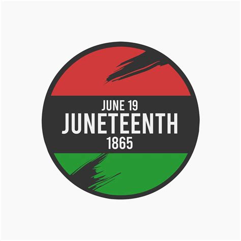 juneteenth emblem with red, black, green flag for juneteenth freedom