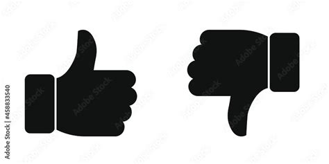 Thumbs Up And Thumbs Down Flat Style Stock Vector Stock Vector