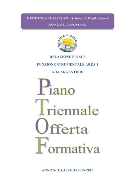 PDF RELAZIONE FINALE FUNZIONE STRUMENTALE AREA 1 ADA 1 Relazione