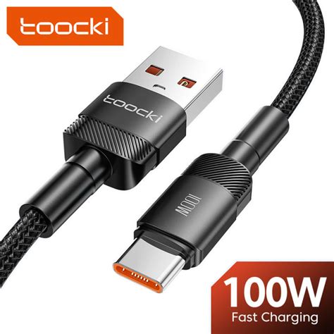 Toocki 100w Usb C สายชนิด C สายชาร์จเร็วสำหรับ 5a Usb C สายดาต้า Type C