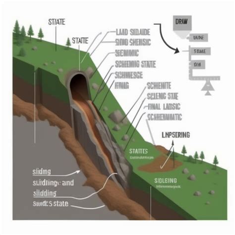 Axonometric Landslide Diagram With States Stable Diffusion Online