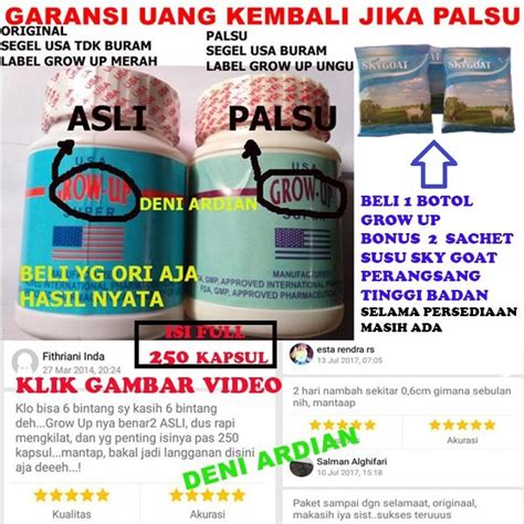 Jual Grow Up USA Obat Peninggi Badan Cepat Obat Peninggi Badan Terbukti