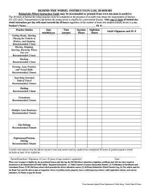 Dmv 50 Hour Log Sheet Hot Sex Picture